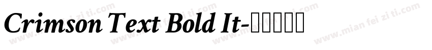Crimson Text Bold It字体转换